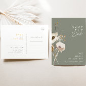 Faire-Part de Mariage Fantaisiste aux Fleurs Sauva