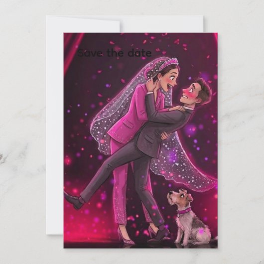 Faire-part de Mariage Fantaisiste avec CuInvitatio (Devant)