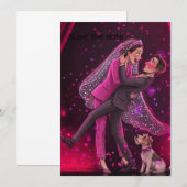 Faire-part de Mariage Fantaisiste avec CuInvitatio (Devant / Derrière)