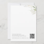 Faire-part de mariage fantaisiste vert et or (Dos)