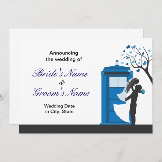 Faire-part de mariage fantastique (Devant / Derrière)