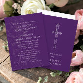 Faire-part de mariage Fantasy Médiéval | Pourpre R