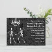 Faire-part de mariage fascinant de squelettes (Debout devant)