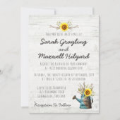 Faire-part de mariage Ferme Tournesol et Bois Rust (Devant)