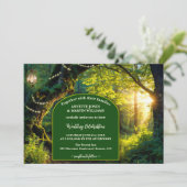 Faire-part de mariage Festif Enchanted Forest (Debout devant)
