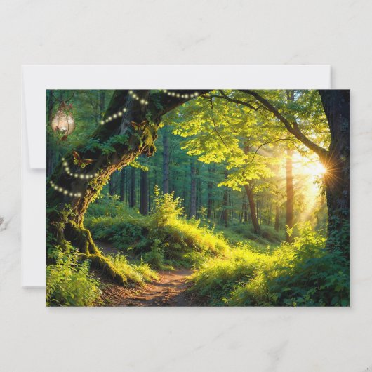Faire-part de mariage Festif Enchanted Forest (Dos)