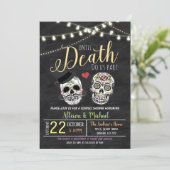 Faire-part de mariage Fête des mariées Halloween (Debout devant)