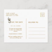 Faire-Part de Mariage Feuillage Tropical Or (Dos)