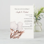 Faire-part de mariage, Feuille, Automne, Invitatio (Debout devant)