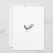 Faire-part de mariage feuille automne vintage (Dos)