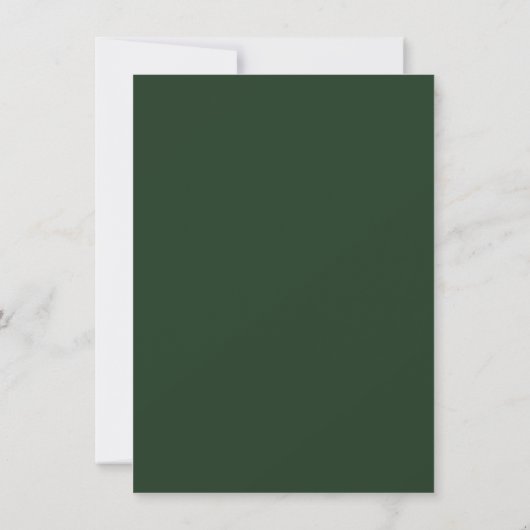 Faire-part de mariage feuille de forêt dorée (Dos)