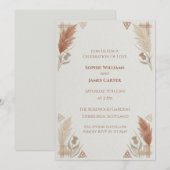 Faire-part de mariage Feuille de terre cuite (Devant / Derrière)