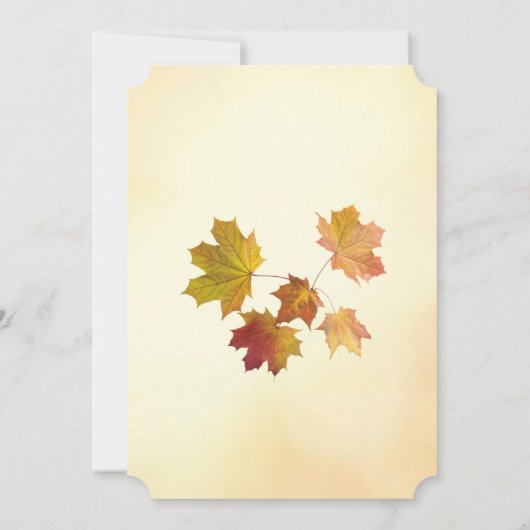 Faire-part de mariage feuille d'érable rouge et d' (Dos)