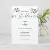 Faire-part de mariage Feuille d'olive (Debout devant)