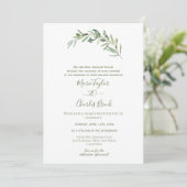 Faire-part de mariage Feuille d'Olive (Debout devant)