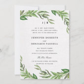 Faire-part de mariage Feuille d'olive (Devant)
