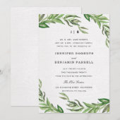 Faire-part de mariage Feuille d'olive (Devant / Derrière)