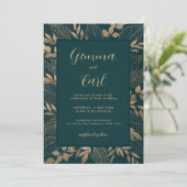 Faire-part de mariage feuille feuille feuille feui (Debout devant)