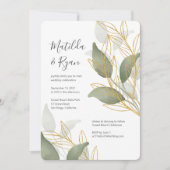 Faire-part de mariage Feuilles bio (Devant)