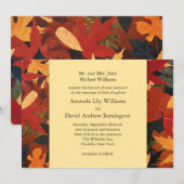 Faire-part de mariage Feuilles d'automne (Devant / Derrière)