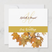 Faire-part de mariage Feuilles d'automne (Devant)
