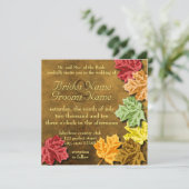 Faire-part de mariage Feuilles d'automne (Debout devant)