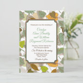 Faire-part de mariage Feuilles d'automne (Debout devant)