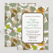 Faire-part de mariage Feuilles d'automne (Devant / Derrière)