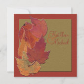Faire-part de mariage Feuilles d'automne (Devant)