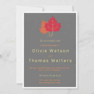 Faire-part de mariage Feuilles d'automne