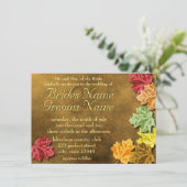 Faire-part de mariage Feuilles d'automne (Debout devant)