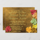 Faire-part de mariage Feuilles d'automne (Devant / Derrière)