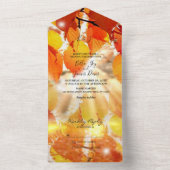 Faire-part de mariage Feuilles d'automne en une (À l'intérieur)