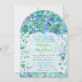 Faire-part de mariage Feuilles d'automne Lime & Bl (Devant)