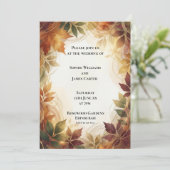 Faire-Part de Mariage Feuilles d'Automne Rustique (Debout devant)