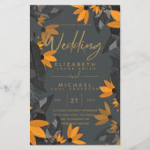 Faire-part de mariage Feuilles de jardin moderne B (Devant)