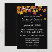 Faire-part de mariage Feuilles de Maple Chutant No (Devant / Derrière)