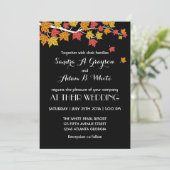 Faire-part de mariage Feuilles de Maple qui Tomben (Debout devant)