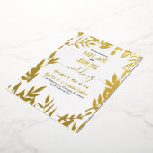 Faire-part de mariage Feuilles d'Or (Rotation)