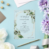 Faire-Part de Mariage Feuilles & Eucalyptus Or (Insitu (Mariage))