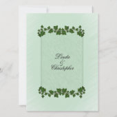 Faire-part de mariage Feuilles Vertes et Menthe (Dos)
