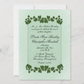 Faire-part de mariage Feuilles Vertes et Menthe (Devant)