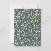 Faire-part de mariage feuilles verts (Dos)