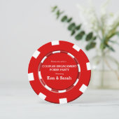 Faire-part de mariage fiançailles cœur en jeton de (Debout devant)