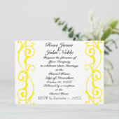 Faire-part de mariage Fibril Ivory (Jaune) (Debout devant)