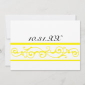 Faire-part de mariage Fibril Ivory (Jaune) (Dos)
