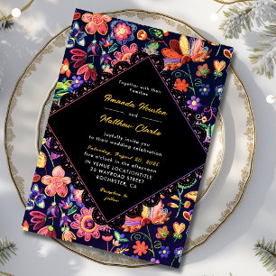 Faire-part de mariage fiesta colorée