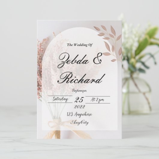 Faire-part de mariage fixe (Debout devant)