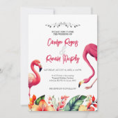Faire-part de mariage Flamant rose (Devant)