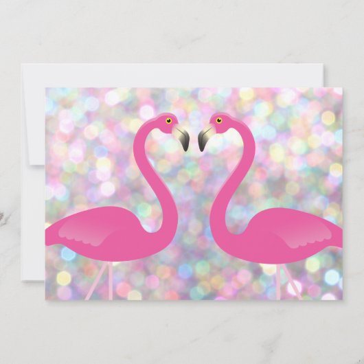 Faire-part de mariage Flamant rose (Dos)